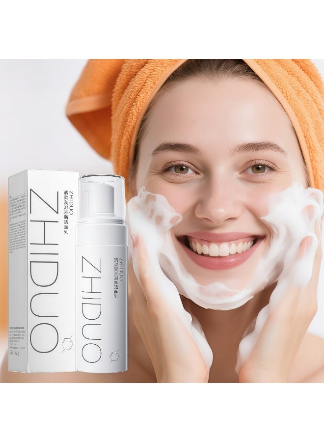 ZHIDUO Amino Acid Gentle Foaming Mousse Cleanser, Hydrating and Moisturizing, 150g - Image 1